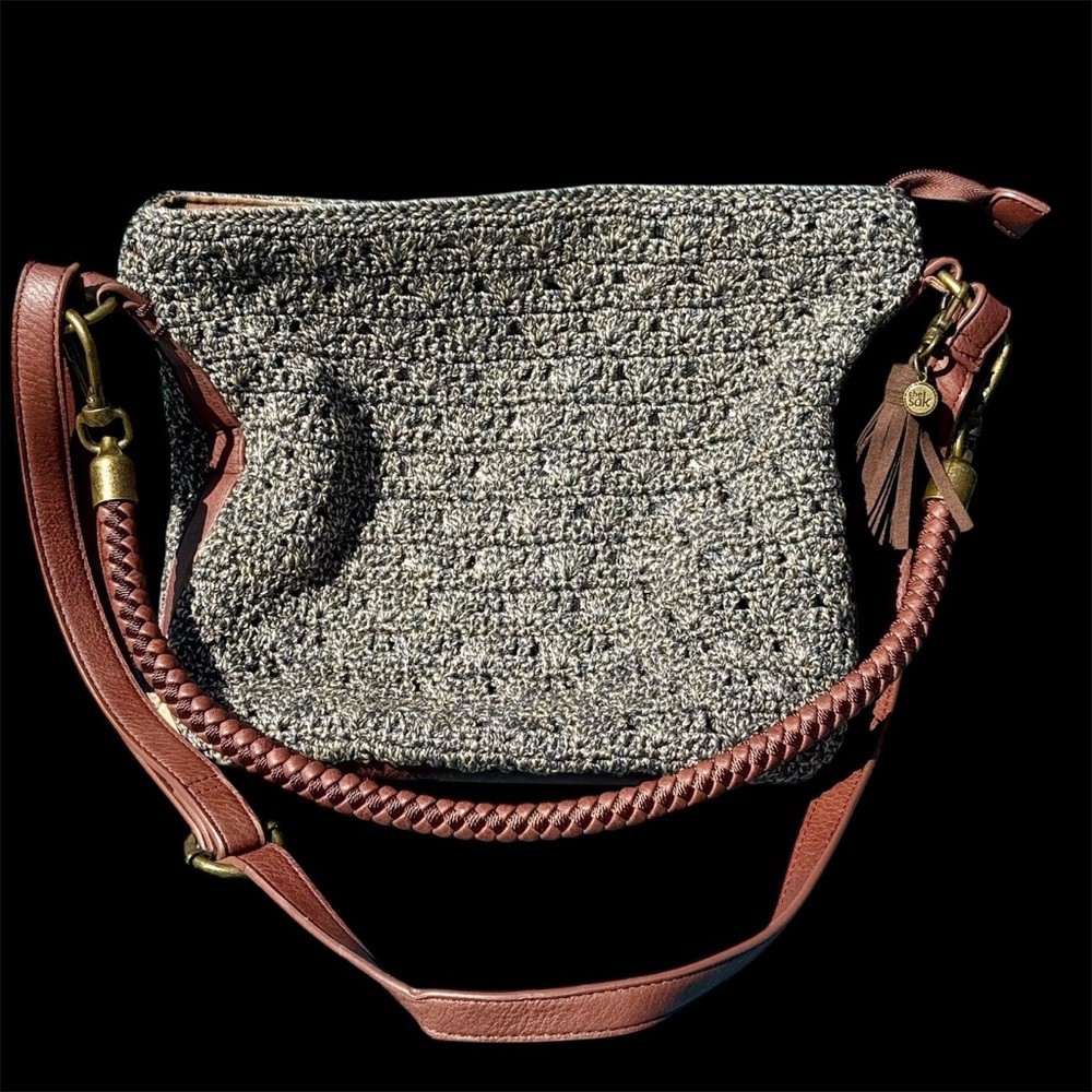 The Sak Fairmont Crochet Bucket Small Hobo Bag